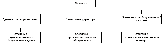 Структура ГБУ &laquo;Центр социального обслуживания граждан пожилого возраста и инвалидов Большемурашкинского района&raquo;